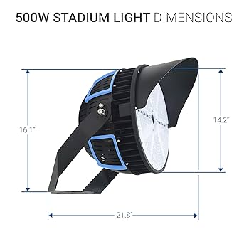Hyperikon LED Stadium Lights 500W, Outdoor Arena LED Flood